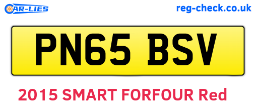 PN65BSV are the vehicle registration plates.