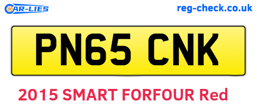 PN65CNK are the vehicle registration plates.