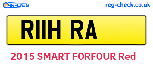 R11HRA are the vehicle registration plates.