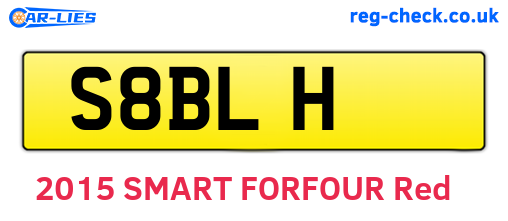 S8BLH are the vehicle registration plates.