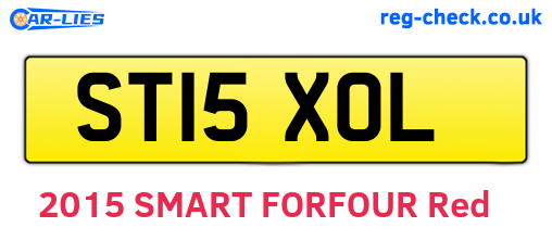 ST15XOL are the vehicle registration plates.