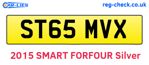 ST65MVX are the vehicle registration plates.