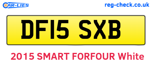 DF15SXB are the vehicle registration plates.