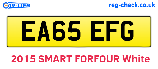 EA65EFG are the vehicle registration plates.