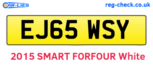 EJ65WSY are the vehicle registration plates.
