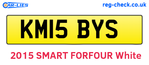KM15BYS are the vehicle registration plates.