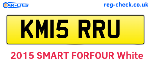 KM15RRU are the vehicle registration plates.