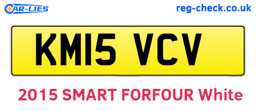 KM15VCV are the vehicle registration plates.