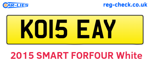 KO15EAY are the vehicle registration plates.
