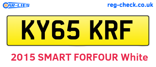 KY65KRF are the vehicle registration plates.