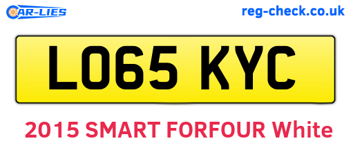 LO65KYC are the vehicle registration plates.