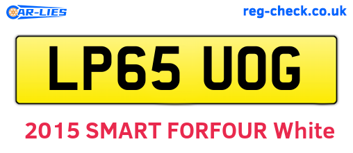LP65UOG are the vehicle registration plates.