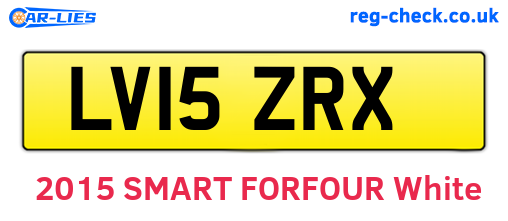 LV15ZRX are the vehicle registration plates.