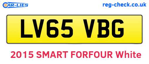 LV65VBG are the vehicle registration plates.