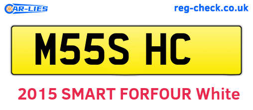 M55SHC are the vehicle registration plates.