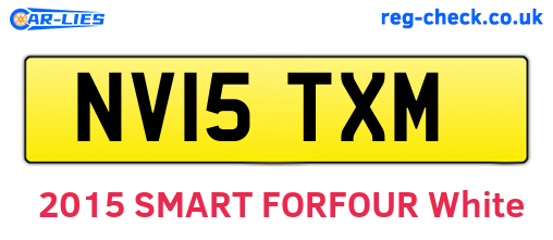 NV15TXM are the vehicle registration plates.