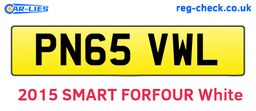 PN65VWL are the vehicle registration plates.