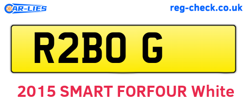 R2BOG are the vehicle registration plates.