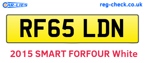 RF65LDN are the vehicle registration plates.