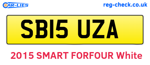 SB15UZA are the vehicle registration plates.