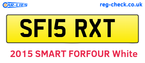 SF15RXT are the vehicle registration plates.