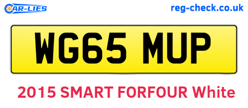 WG65MUP are the vehicle registration plates.