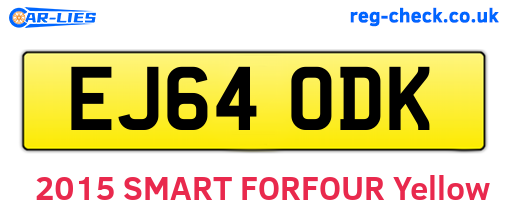 EJ64ODK are the vehicle registration plates.