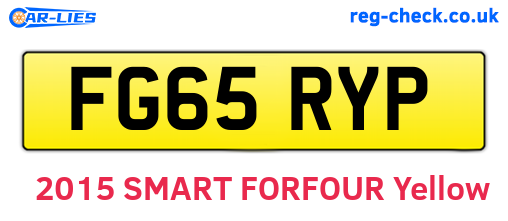 FG65RYP are the vehicle registration plates.