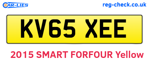 KV65XEE are the vehicle registration plates.