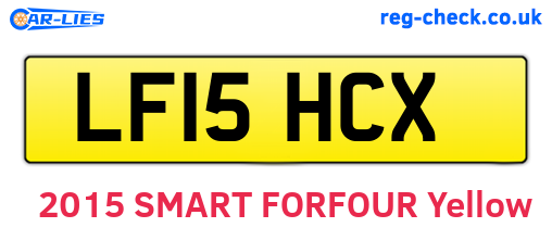 LF15HCX are the vehicle registration plates.