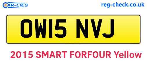 OW15NVJ are the vehicle registration plates.