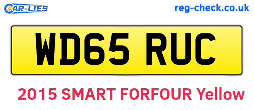 WD65RUC are the vehicle registration plates.