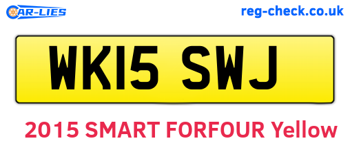 WK15SWJ are the vehicle registration plates.