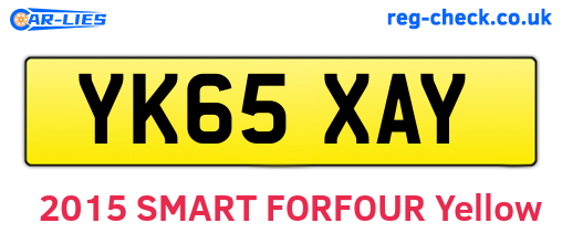 YK65XAY are the vehicle registration plates.
