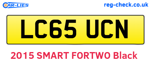 LC65UCN are the vehicle registration plates.