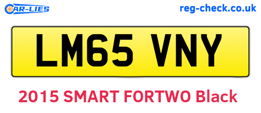 LM65VNY are the vehicle registration plates.