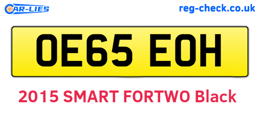 OE65EOH are the vehicle registration plates.