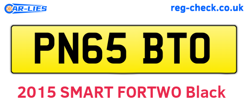 PN65BTO are the vehicle registration plates.