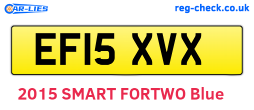 EF15XVX are the vehicle registration plates.