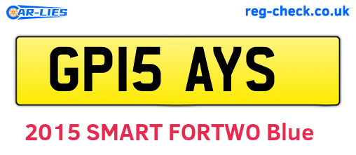 GP15AYS are the vehicle registration plates.