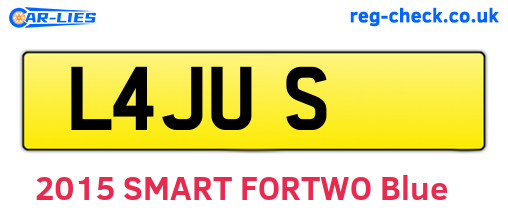 L4JUS are the vehicle registration plates.