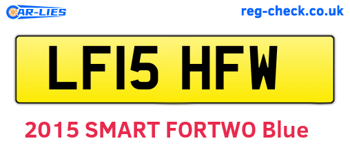 LF15HFW are the vehicle registration plates.