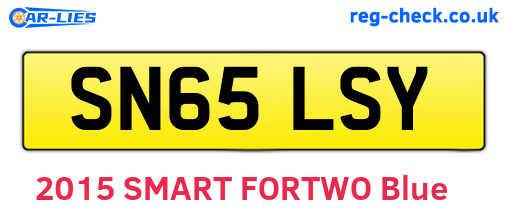 SN65LSY are the vehicle registration plates.