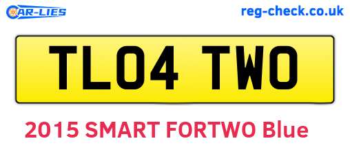 TL04TWO are the vehicle registration plates.