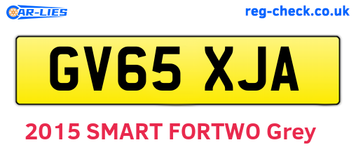 GV65XJA are the vehicle registration plates.