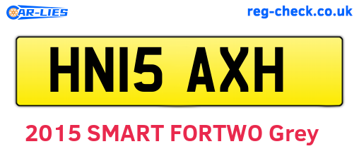 HN15AXH are the vehicle registration plates.