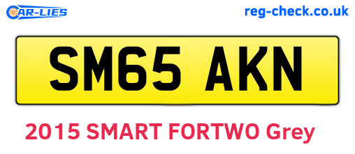 SM65AKN are the vehicle registration plates.