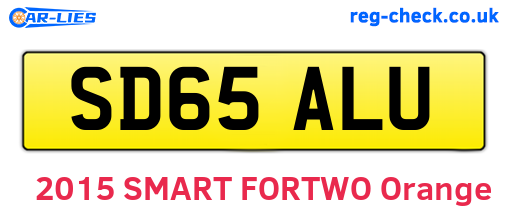 SD65ALU are the vehicle registration plates.