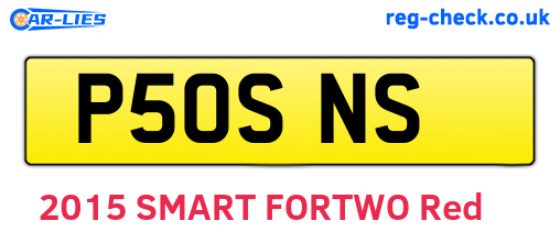 P50SNS are the vehicle registration plates.