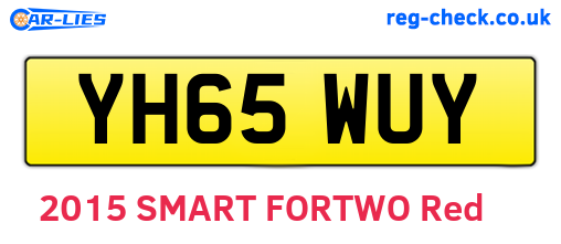 YH65WUY are the vehicle registration plates.